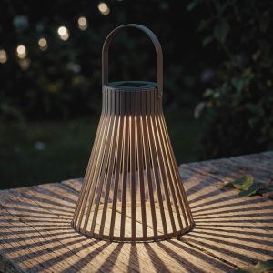 Lampă solară decorativă, cu LED, cu agățătoare, 24 cm, culoare taupe