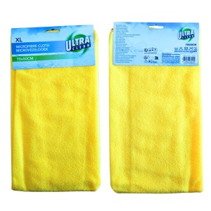 Lavetă din microfibră galben, Ultra Clean XL 70x50 cm, curățare eficientă