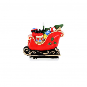 Lumânare decorativă figurină Caleașcă cu cadouri