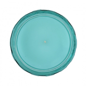 Lumânare parfumată turcoaz cu citronella anti-insecte - Img 2