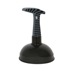 Manual pump, suction cup for unclogging sinks and drains, 13x16 cm, black