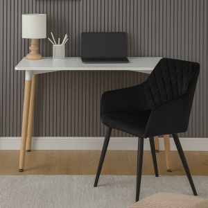 Masă dreptunghiulară albă modernă JUMI, 120x80x72 cm, pentru dining sau birou