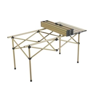 Masă pliabilă, cu cadru metalic și blat rezistent, compactă pentru camping – 95x56x50 cm, eCarla, SC09K