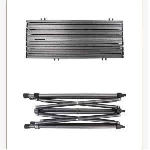 Masă pliabilă, cu cadru metalic și blat rezistent, compactă pentru camping – 95x56x50 cm, eCarla, SC09SZ