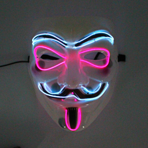 Mască Halloween Vendetta Anonymous cu led roșu - Img 2