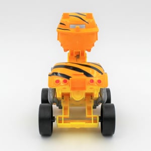 Mașinuță convertibilă, tip robot Tiger, Deluxbase, culoarea galben