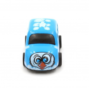 Mașinuță cu sistem pull-back pinguin albastru - Img 4