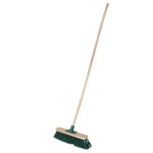 Mătură de grădină, cu coadă din lemn, ProGarden, culoare verde, 120 cm