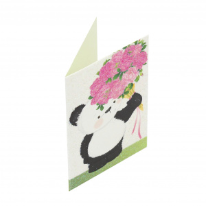Mini felicitare Rose Panda