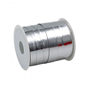 Minirolă rafie lucioasă argintie 10m x 10mm