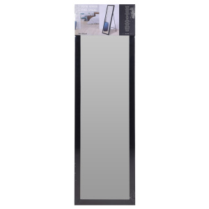 Oglindă de podea, formă dreptunghiulară, culoarea neagră, 36x126 cm