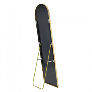 Oglindă decorativă de podea, ramă metalică, arămiu, 150x40 cm