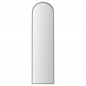 Oglindă decorativă de podea, ramă metalică neagră, 150x40 cm