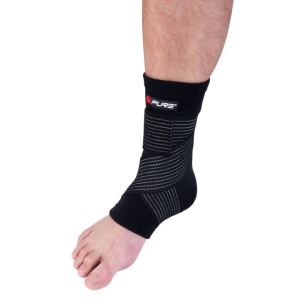 Orteză pentru Gleznă Tricotat Pure 2 Improve – Mărimea S | Negru | Bandă Elastică cu Velcro