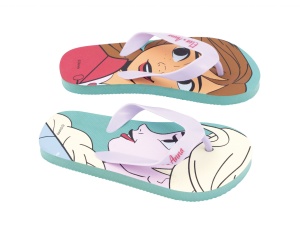 Papuci Flip-flops, pentru copii, model Frozen, culoarea mov, Arditex