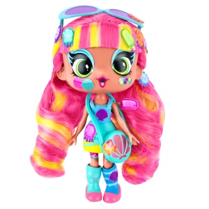 Păpușă Mini Decora Sunny 13 cm cu Accesorii – Păpușă de Personalizat, Peste 40 Surprize, păr lung, colecția Decora Girlz