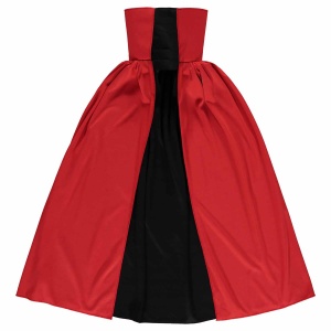 Pelerină reversibilă, Halloween, cu guler, pentru copii, culoarea negru-roșu, one size
