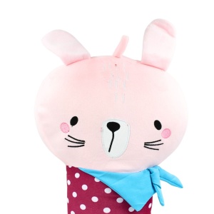 Pernă pentru centura de siguranță, Giftdesign, 50x24 cm, din microfibră și bumbac PP, model iepuraș