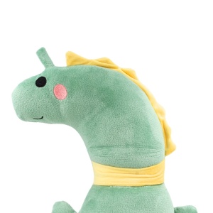 Pernă pentru centura de siguranță, model Dinozaur verde, Giftdesign, 51x17 cm, microfibră + bumbac PP