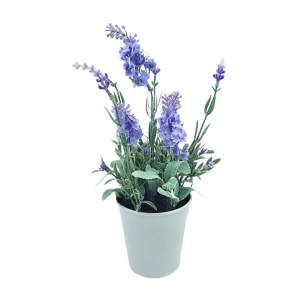 Plantă artificială în ghiveci, lavandă, dimensiuni 28x9 cm, culoare violet