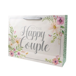 Pungă Cadou Eurowrap, colecția Clairefontaine „To The Happy Couple”, 44 x 32 x 12.5 cm