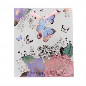 Punga de cadou hartie L Butterflies - Img 2
