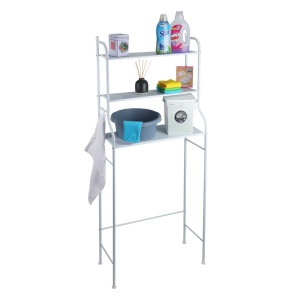 Raft de depozitare metalic, 3 polițe, pentru mașina de spălat, Storage Solutions, 65x38x185 cm