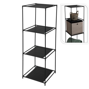 Raft metalic cu 4 polițe – organizator multifuncțional pentru baie, dormitor sau living, Storage Solutions