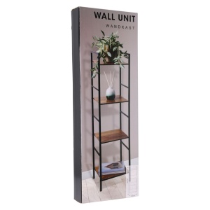 Raft multifuncțional, 4 niveluri, metal + MDF, 106,5 cm – design modern