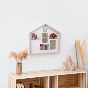 Ramă foto colaj Home Sweet Home în formă de căsuță, pentru 6 poze
