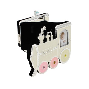 Ramă Foto Copii AZAY Tip Tren, 5x5 cm, Ramă Foto Multiplu Bebe, Decor Cameră Copil, Cadou Nou-Născut, Cutie Cadou Inclusă