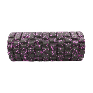 Rolă cilindru masaj XQ Max, din spumă, pentru yoga, negru cu roz, 33x14 cm