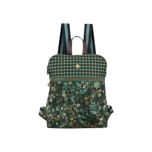 Rucsac Finlee damă, Pip Studio, Green, 28x11x36 cm, colecția Tutti i Fiori