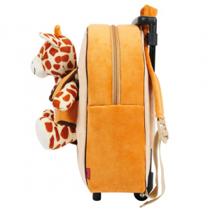 Rucsac Troller, Perletti, cu girafă, pluș detașabil, 38 cm - Img 3