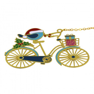 Semn de carte, bicicletă Crăciun - Img 3