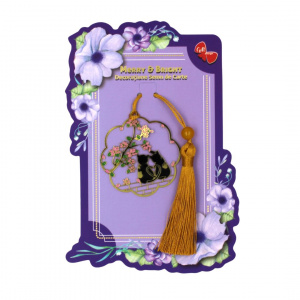 Semn de carte, pisicuțe negre, colecția Purple
