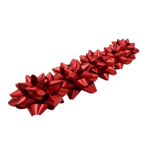 Set 10 steluțe autoadezive, 7 cm, Brizzolari, culoarea roșu metalizat