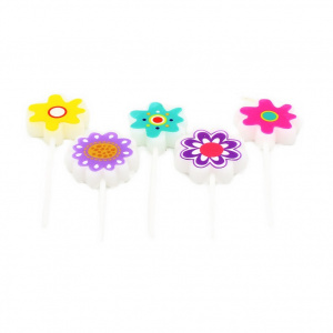 Set 5 lumânări Floricele Multicolor - Img 2