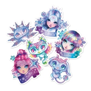 Set 50 stickere, din vinil, Nebulous Stars, Aura & Blizzia