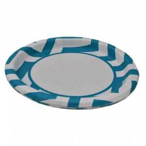 Set 8 Farfurii 23 cm Chevron Turcoise - Img 2