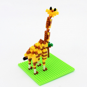 Set construcție Microbricks girafă 176 piese