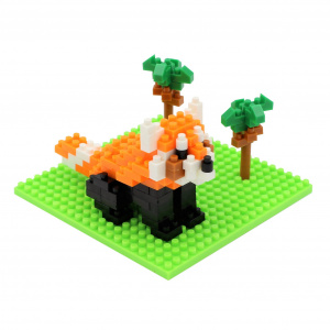 Set construcție Microbricks red-panda 180 piese