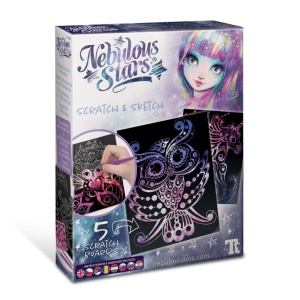 Set de Artă "Scratch & Sketch" cu Personajul Isadora – Nebulous Stars