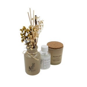 Set odorizant cameră și lumânare White rose jasmine - Img 1
