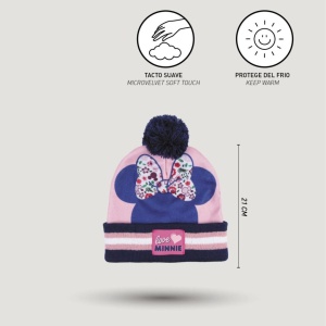 Set pentru copii, cu căciulă și mănuși, personaj Minnie Mouse, Cerda, one size