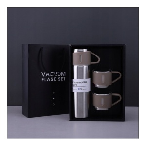 Set termos cu 3 căni – 500 ml, ideal pentru călătorii și cadouri, bej