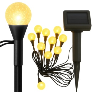 Set de lumini solare de grădină, tip ghirlandă cu 10 LED-uri IP44, 3.8M, 1.2v, Jumi