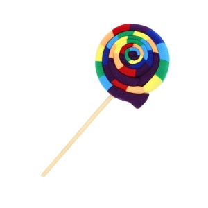 Șosete Funny Lollipop Curcubeu, model Candy Roll, unisex, mărime universală, cadou original