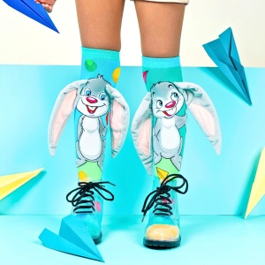 Șosete lungi colorate Madmia pentru băieți Hop Hop Bunny 3-5 ani