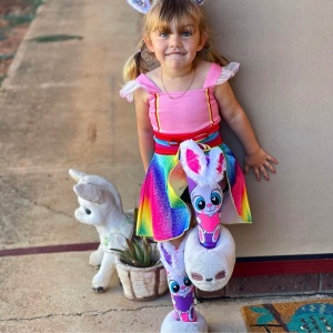 Șosete lungi colorate Madmia pentru fete Funny Bunny 6-99 ani